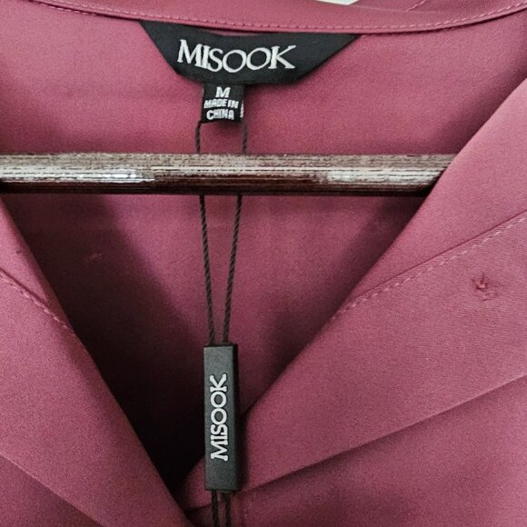 Misook Mauve Tie-Waist Blouse | Size M | New With Tags - Picture 3 of 4